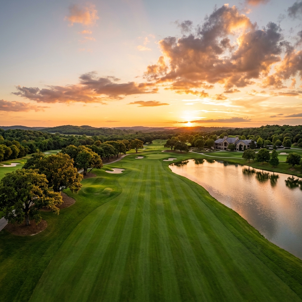 Stunning Chicagoland golf course at golden hour